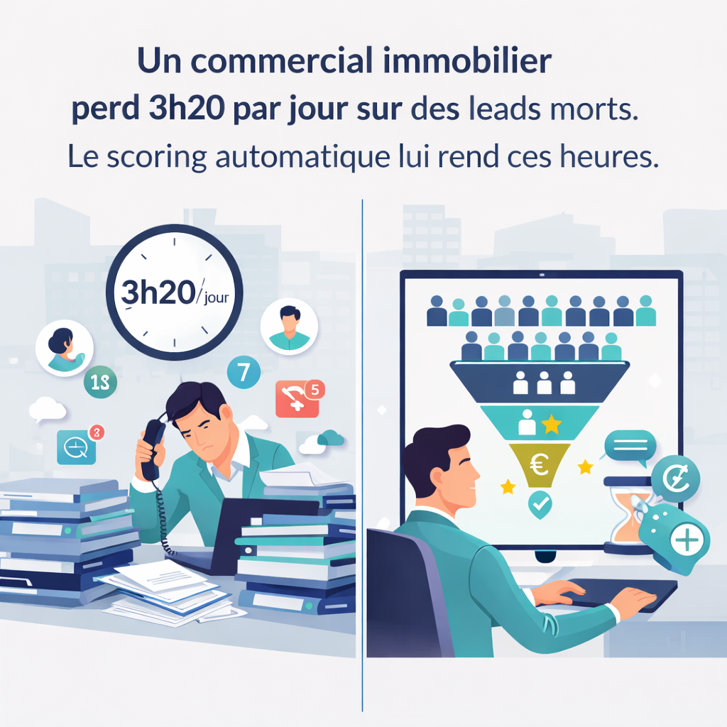 Qualification leads immobiliers : gagner 3h par commercial | QualifLeads